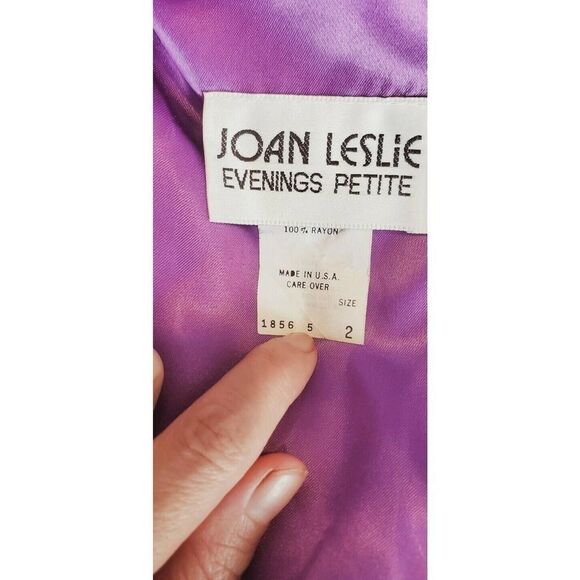 Vintage Purple Velvet Mini Dress Joan Leslie - Picture 5 of 5
